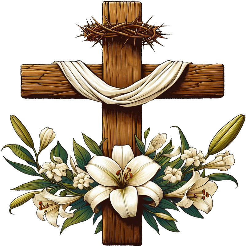 30 Custom Easter Time Cross Personalized Address Labels