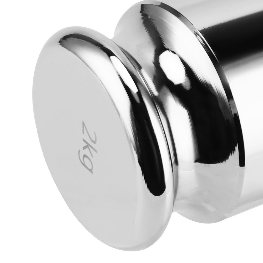 2PCS 2000g Calibration Weights, High Precision Chrome Scale Calibration Weigh...