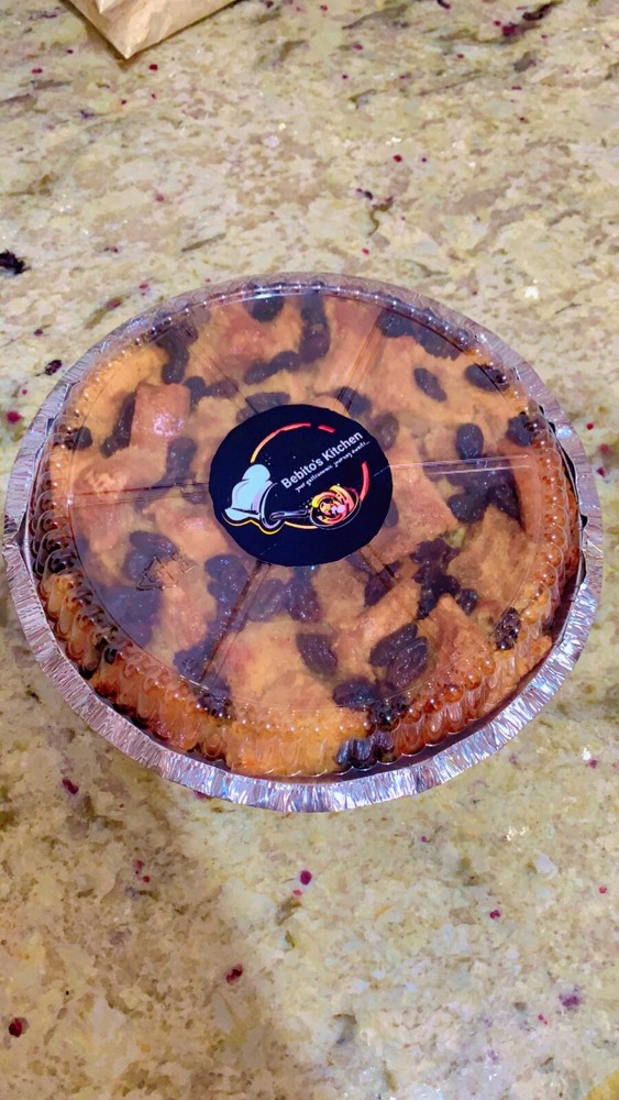 Traditional Jamaican Bread Pudding / 3lbs / 8” Pan