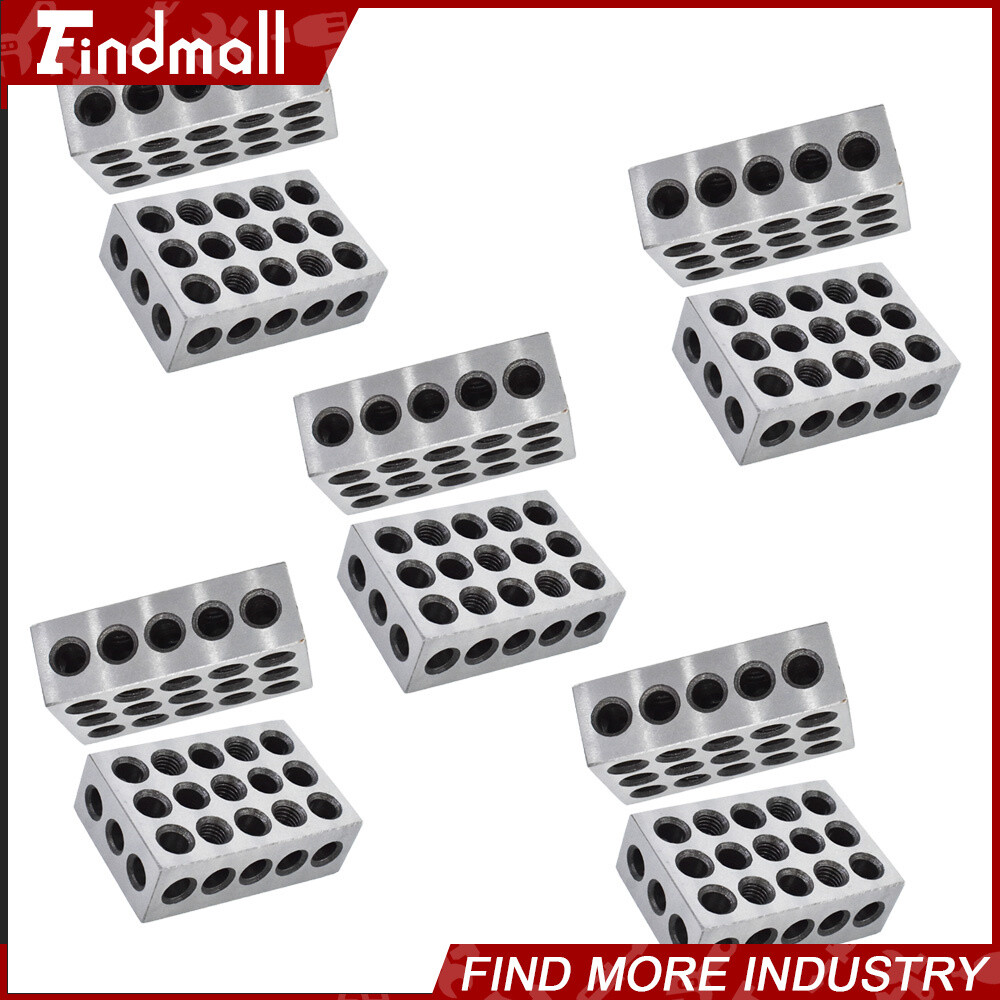 5 MATCHED PAIRS ULTRA PRECISION 1-2-3 BLOCKS 23 HOLES .0001" MACHINIST 123