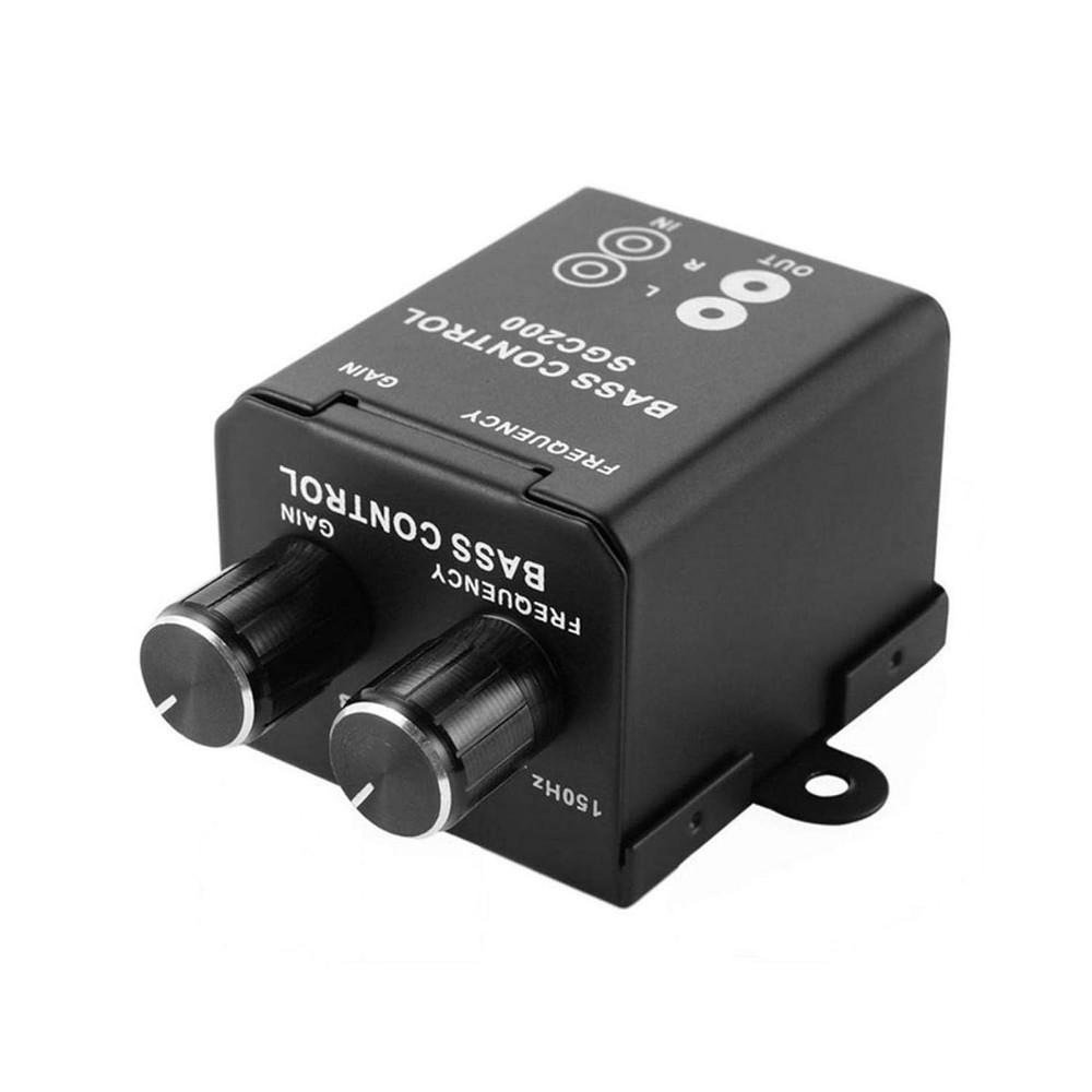 Universal Car Bass Controller with Adjustable Gain for Enhanced Audio Experience