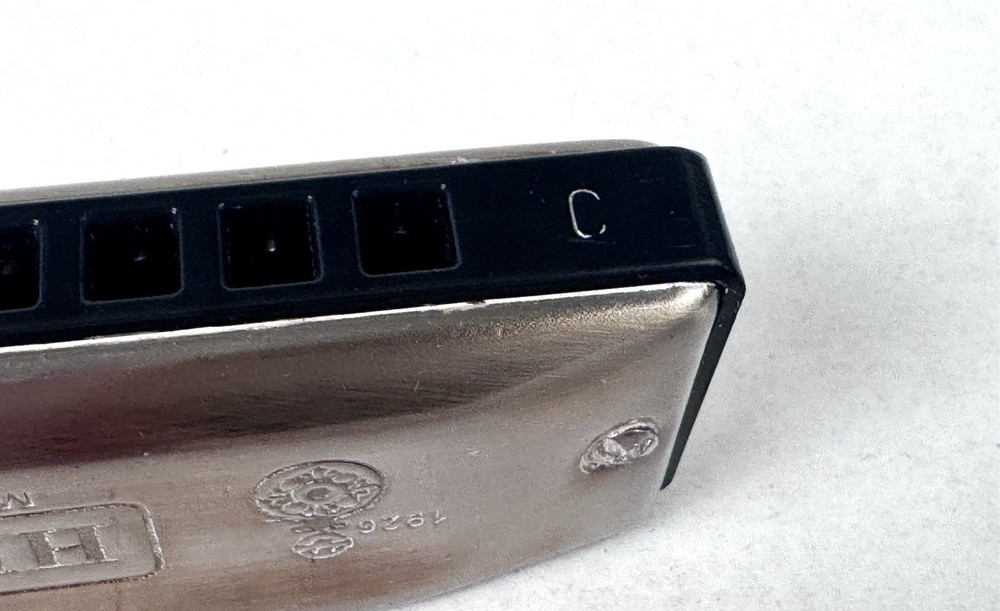 Rare Hering Silver Blow Harmonica with Case and original box!