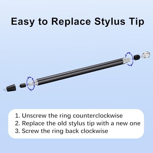 Stylus Pen for Touchscreen, 3pcs High Sensitivity and 3 Black SIlver Blue