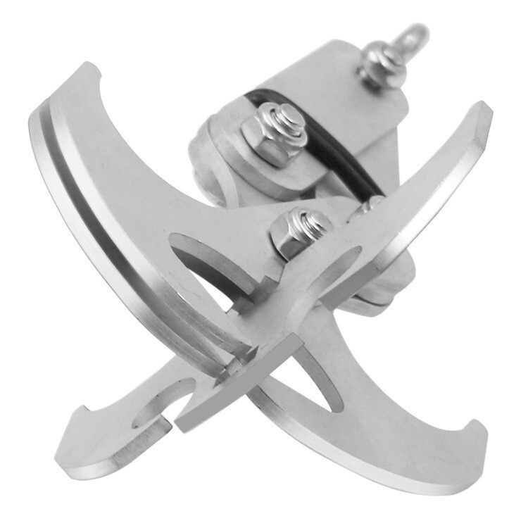 Large Gravity Grappling Stainless Steel Hook Claw Cross Survival Folding Hook