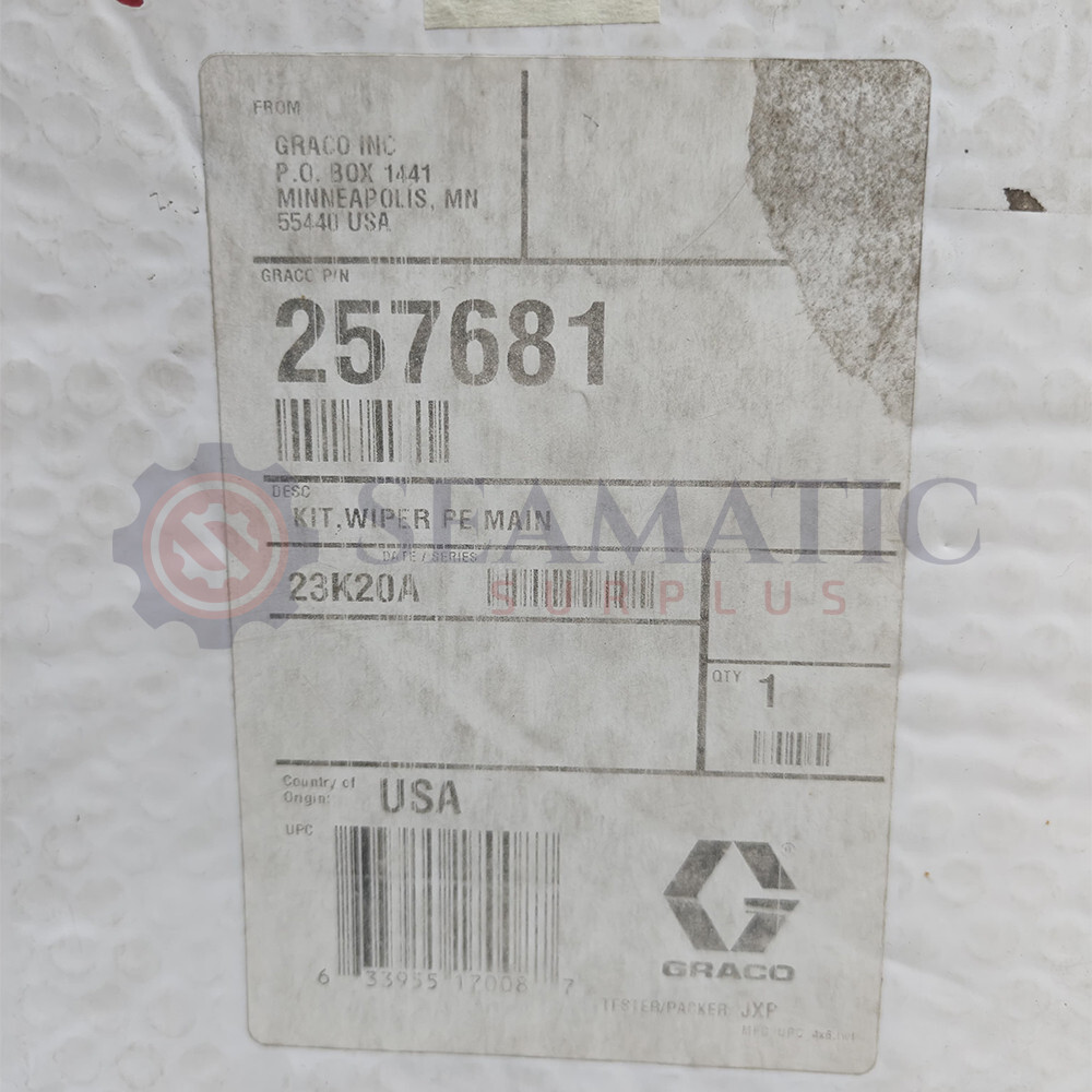 GRACO 257681 KIT, WIPER PE MAIN , GI#11+