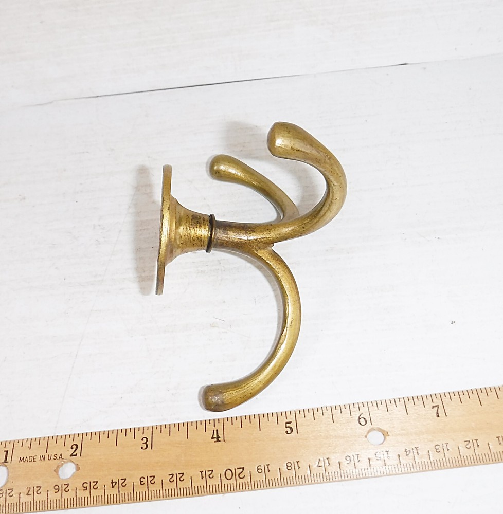 Brass Spinning 3 prong Coat Hook