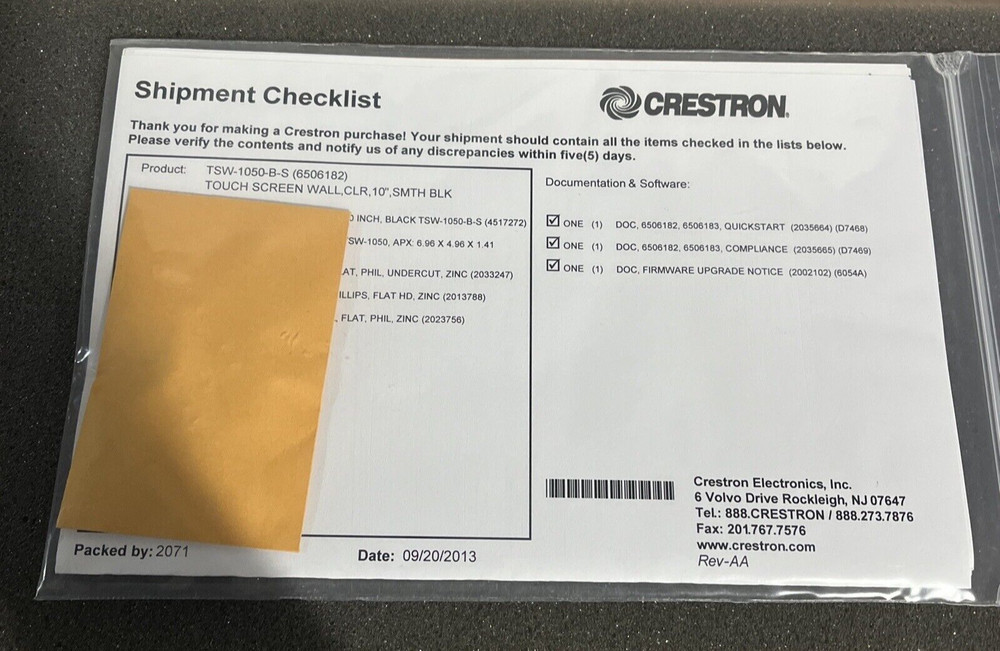 CRESTON TSW-1052-B-S 10.1" TOUCH SCREEN - BLACK