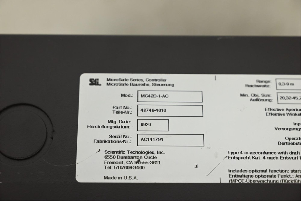 Omron MC42D-1-AC Safety Mat Controller