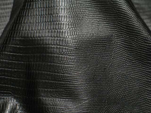 Italian Lambskin Ultra Thin Imprint Lizard Black
