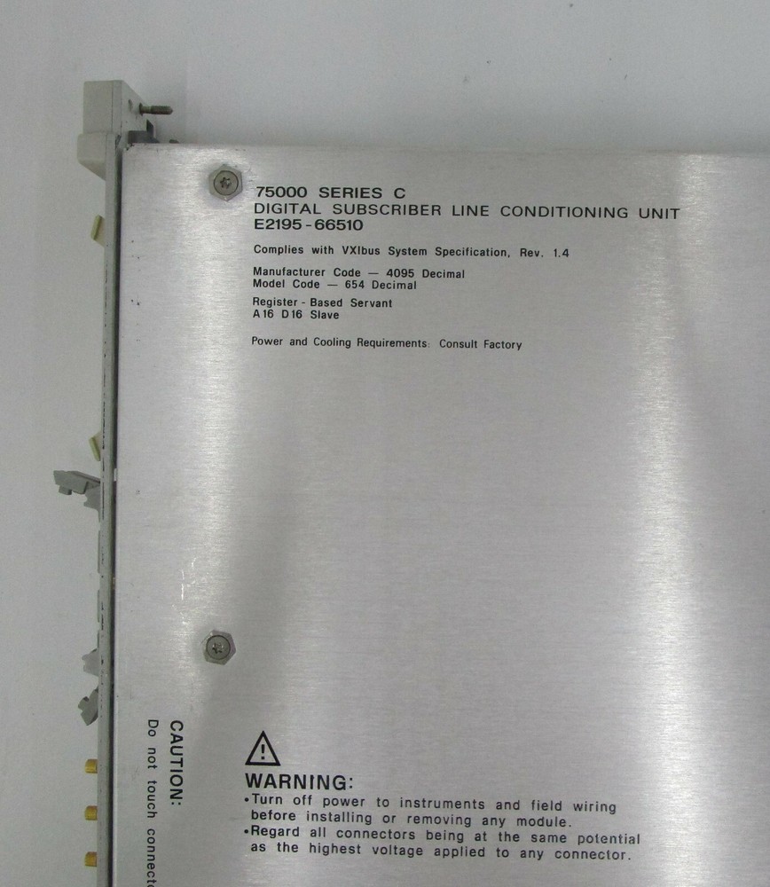 Agilent 75000 Series C E2195-66510 digital subscriber line conditioning unit