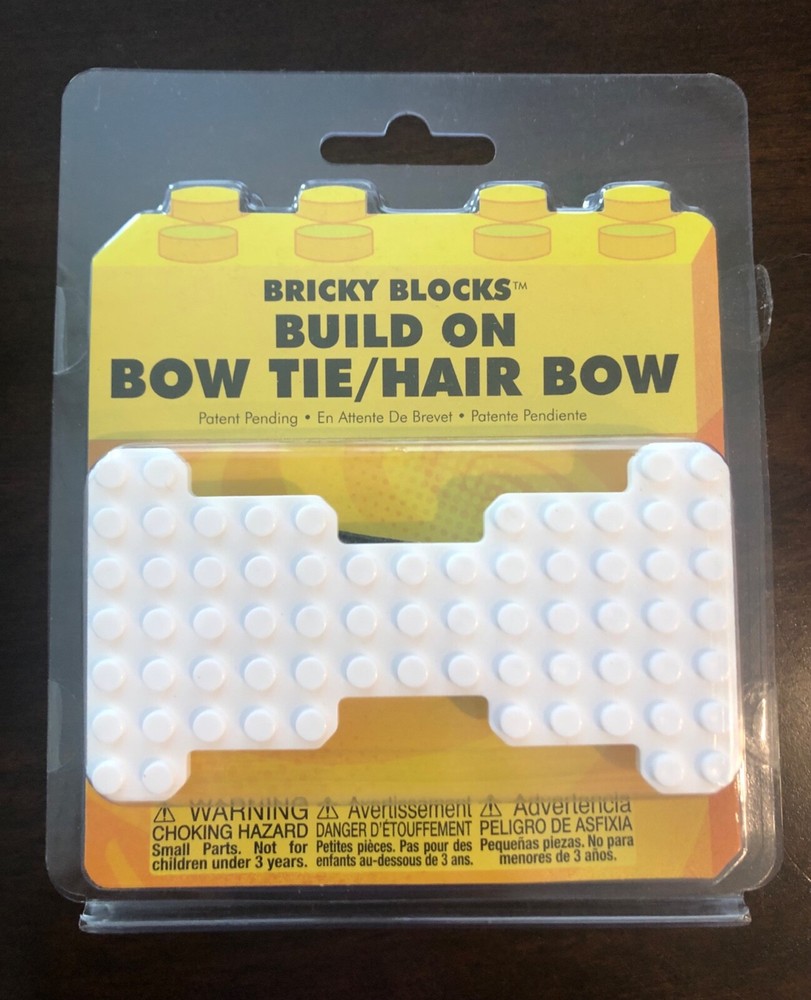 Bricky Blocks White Bow Tie/Hair Bow by Elope