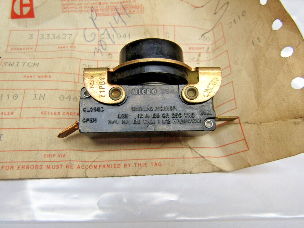 Caterpillar Push Button Micro Switch