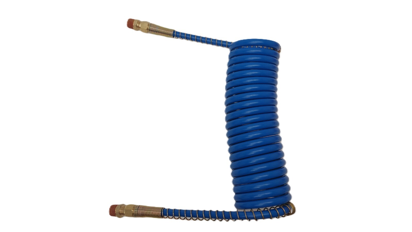 15' Coiled Trailer Brake Air Line Hoses Red and Blue 1/2" Fittings