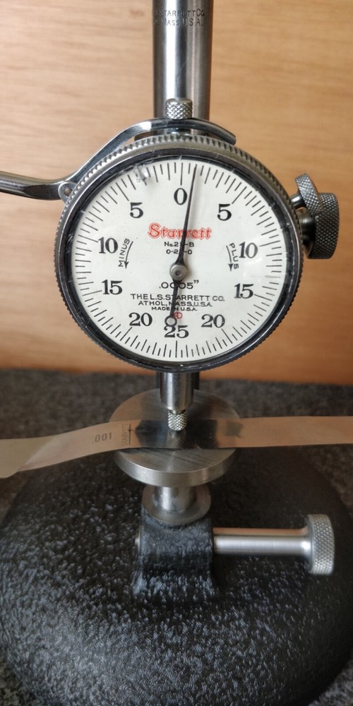 SUPERB Starrett 654 Comparator Stand w/ Dial Indicator 25-B Inspector Bench