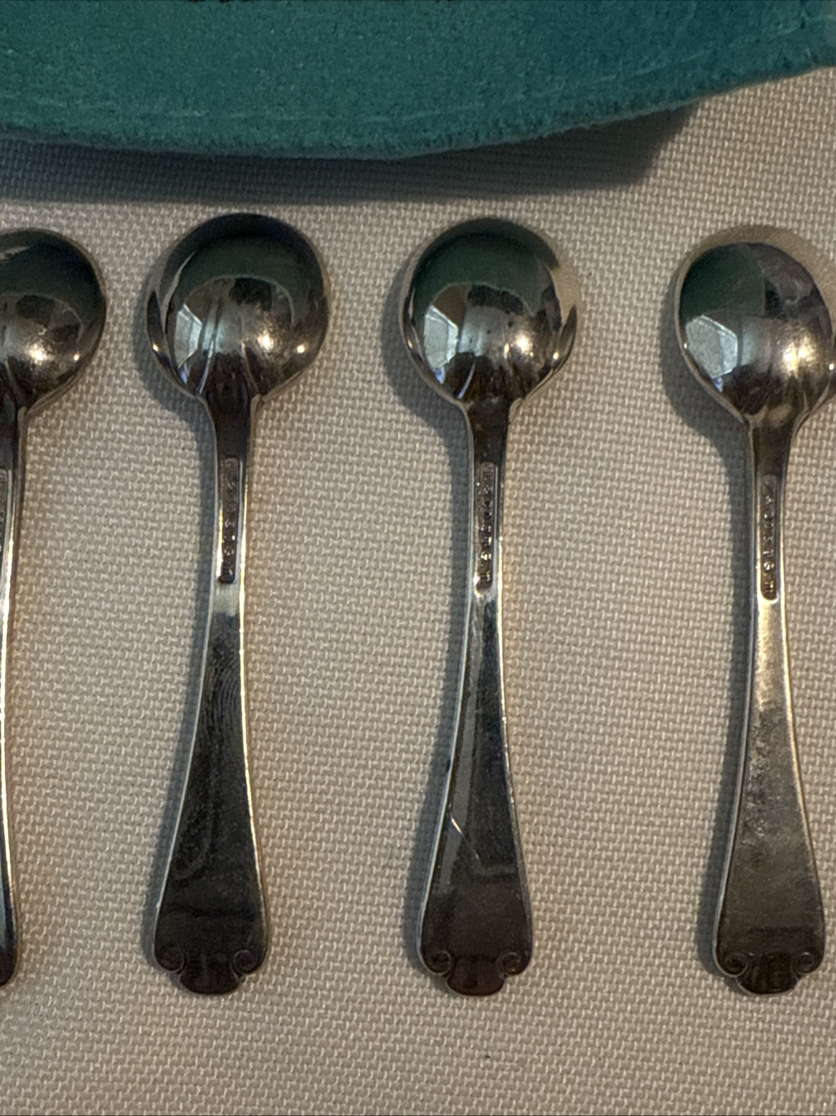 6 Tiffany & Co Antique Sterling Silver Salt Spoons