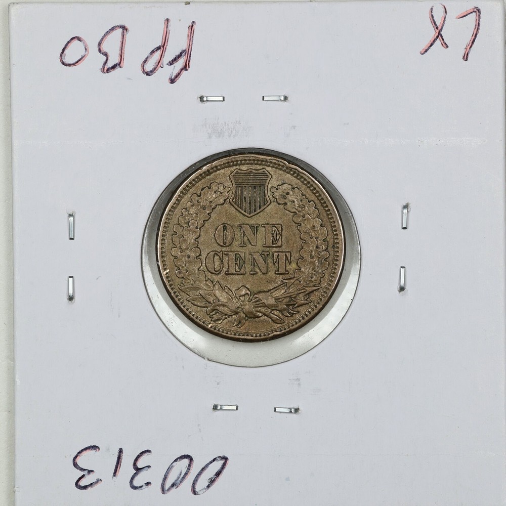 1863 1C Indian Head Cent in AU Condition #00313
