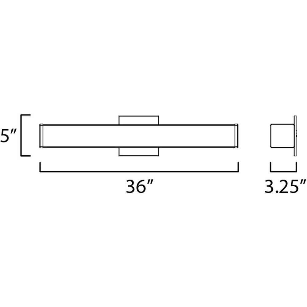 ET2 Contemporary Lighting E23406-01PC Baritone Bathroom Vanity Light
