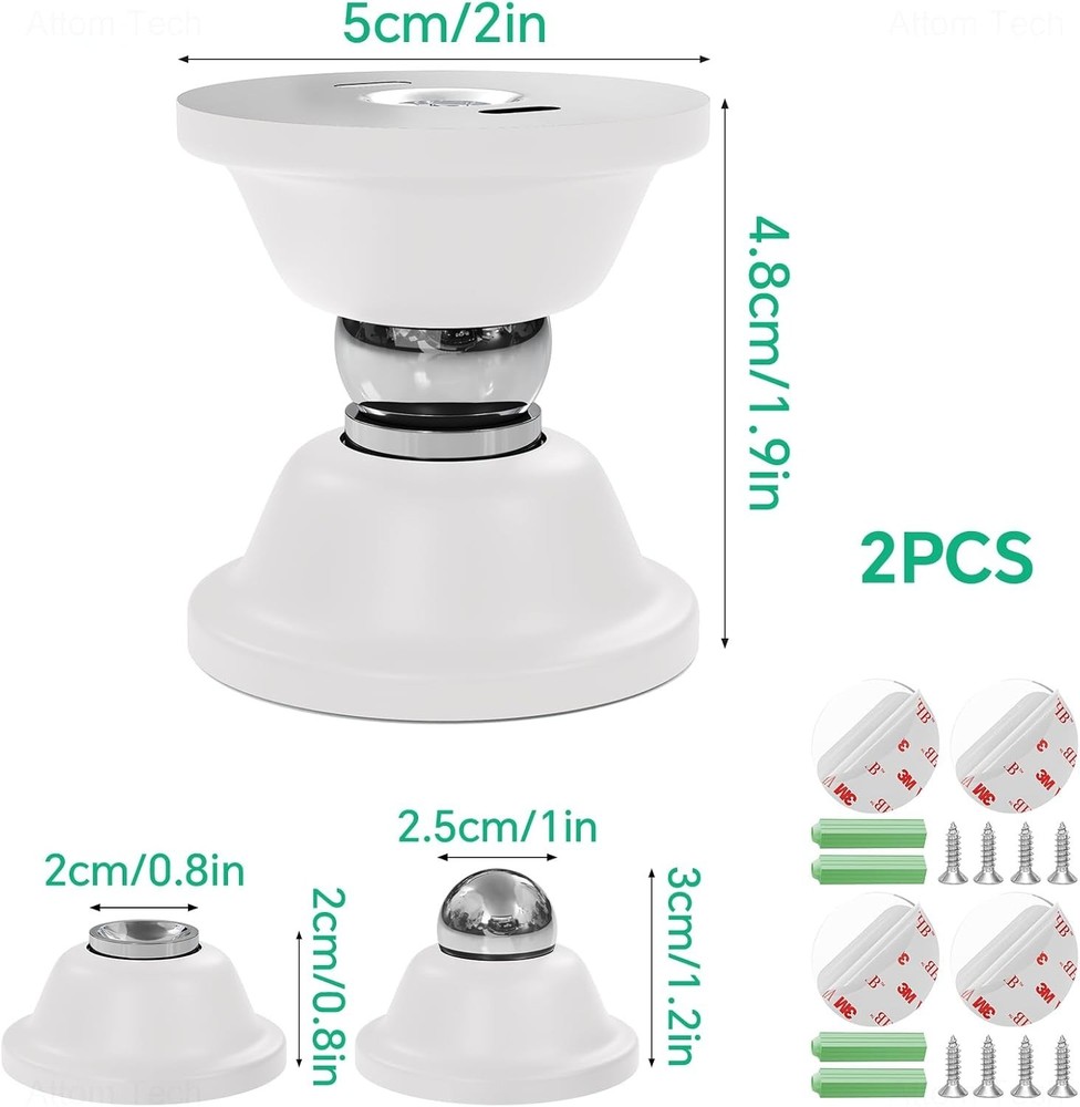 Flexible Magnetic Door Stop - 2PCS for Easy Installation & Secure Holding