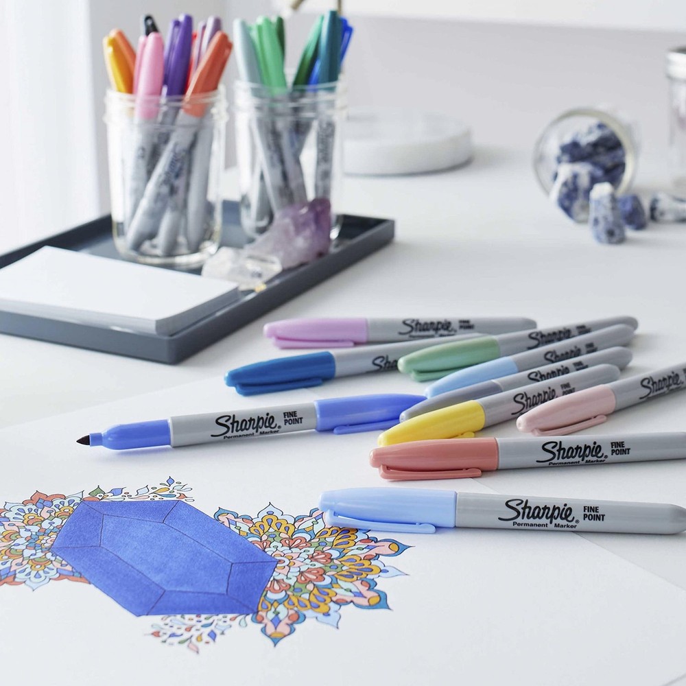 Permanent Markers Fine Point Assorted Colors Special Edition 12 Count
