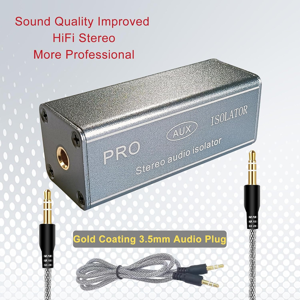 3.5Mm Noise Filter Pro Hum Eliminator Ground Loop Isolator (No Affect Bass)