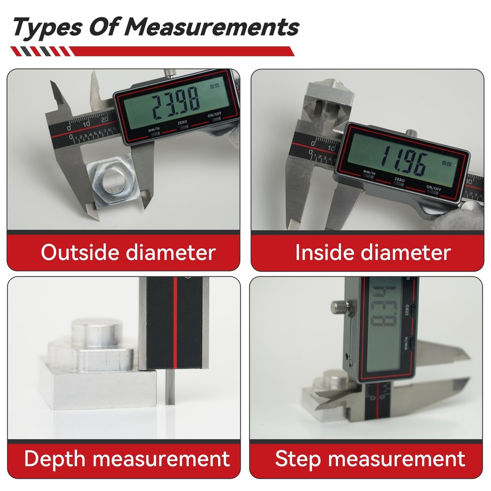 Wireless Digital Caliper 0-6 Inch/150mm, Wireless Data Transfer to Excel/Phon...