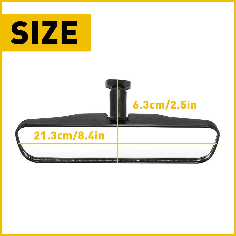 High Quality 8" Black Rear View Mirror Interior Replacement Day Night Universal