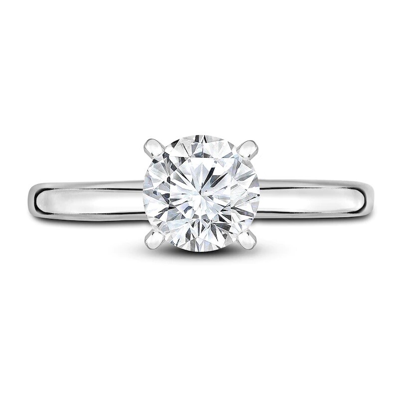 2.00 CT Round Cut VVS1/D GRA Moissanite Engagement Ring 14k White Gold Size 7