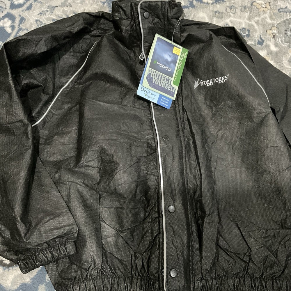 Frogg Toggs Road Toad Rain jacket With Reflective Strips Sz m