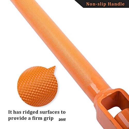 Winch Bar Combination Winch Bars with Square Head for 1 Pack Black & Orange