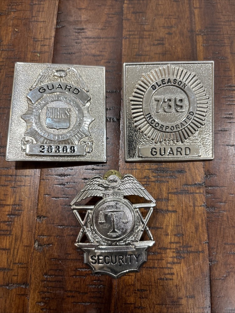3 Security Guard Badges