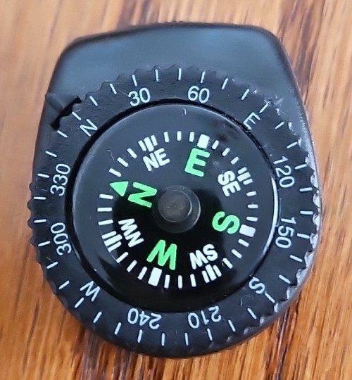 EDC Aluminum Waterproof Storage Capsule 4" Orange w/ Compass & Hook‑Loop Strap