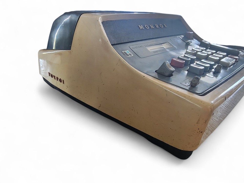 Rare Mach 1 Monroe Ten Key Adding Machine & Monroe LA5-160 Adding Machine VTG