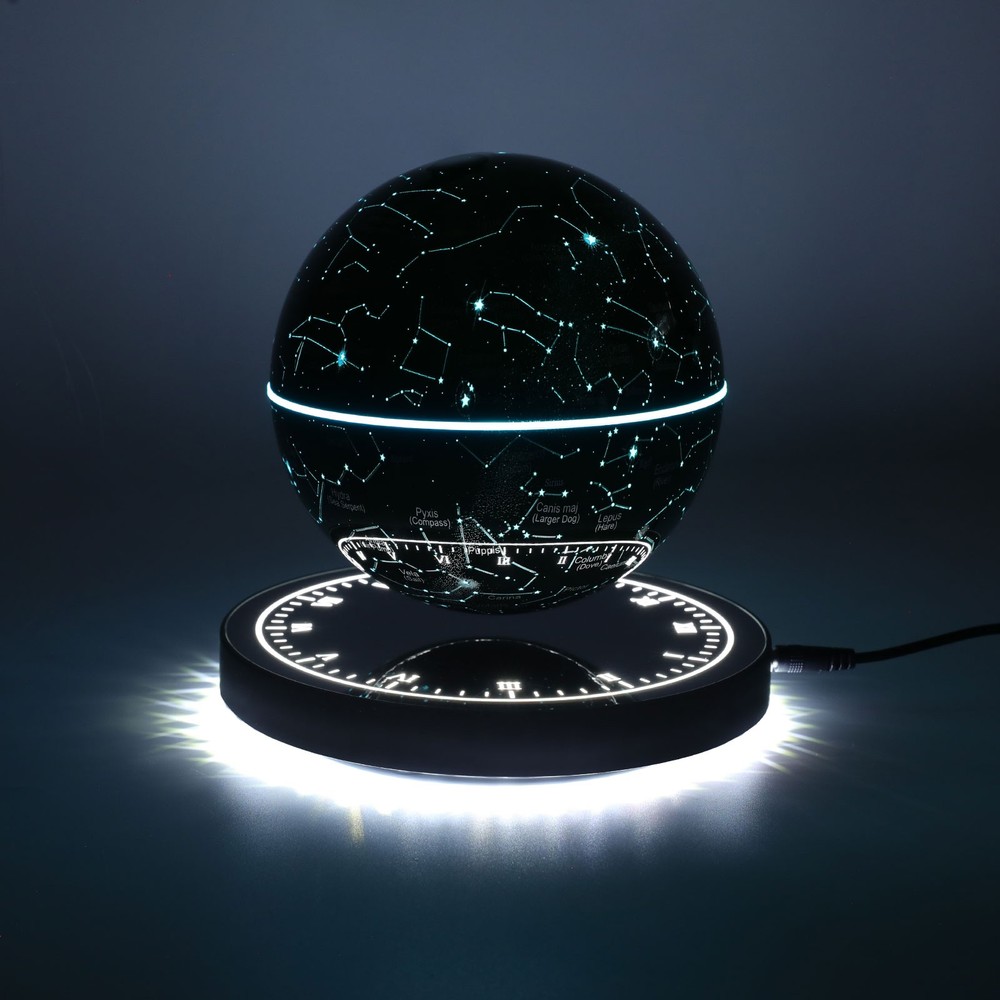 Illuminated Magnetic Levitating Globe w LED Floating Globe Auto-Rotating Globe