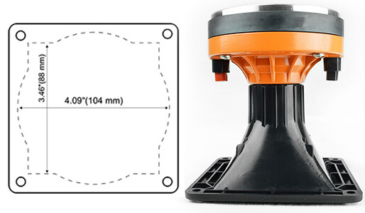 2x PRV Audio WG270Ph Compact Phenolic 2" VC Compression Driver + Horn 300 Watts