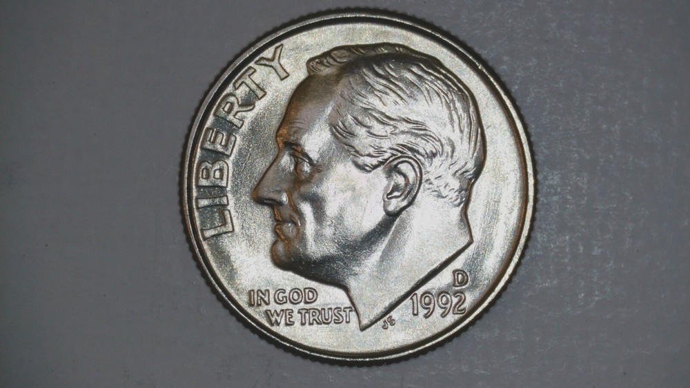 1992 D Roosevelt Dime Uncirculated BU From Mint Set
