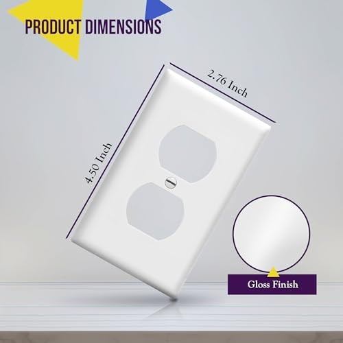 ENERLITES Polycarbonate Electrical Outlet Covers, Unbreakable Wall Plates