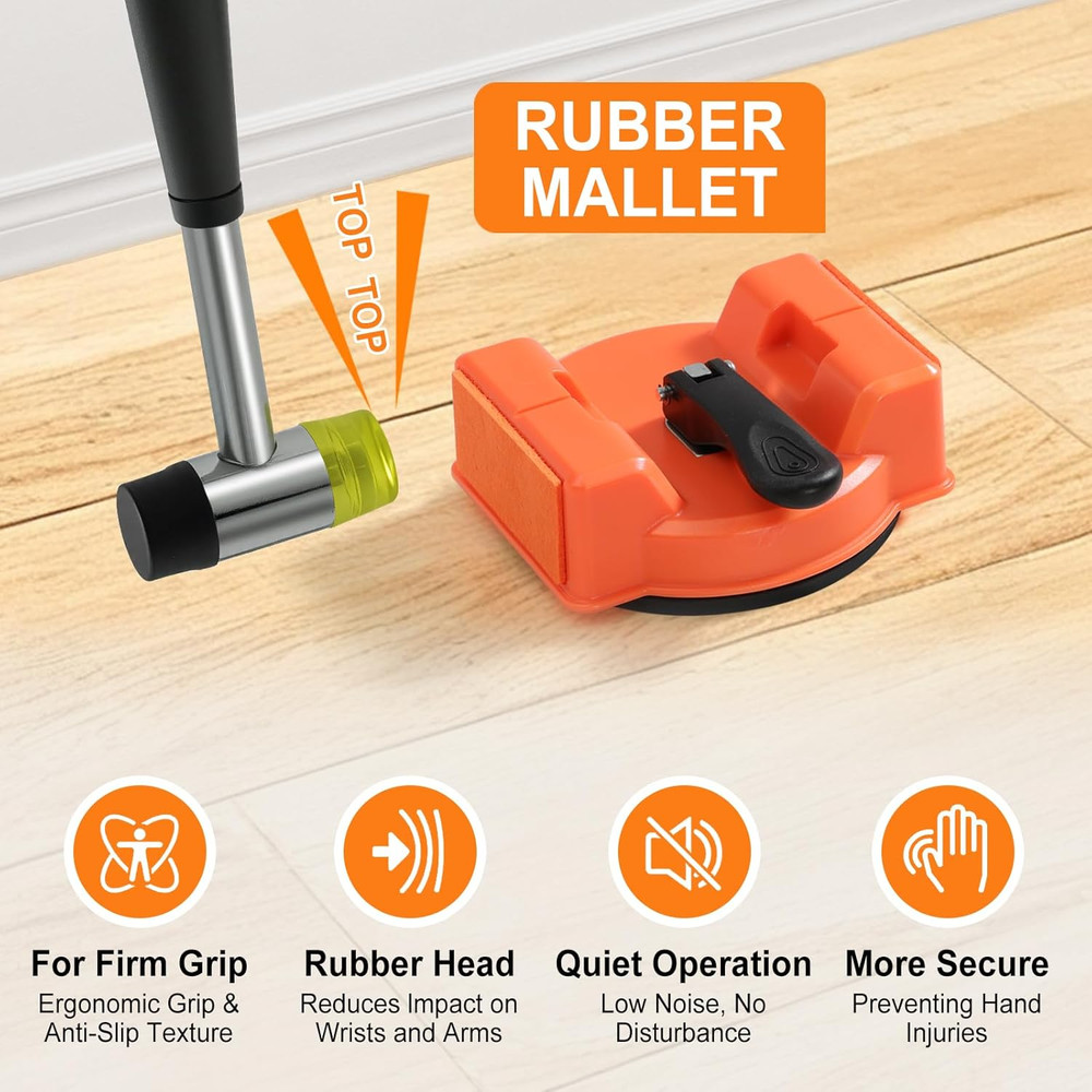 Heavy Duty Floor Gap Fixer Tool Rubber Mallet Laminate Flooring Tools Enhanced