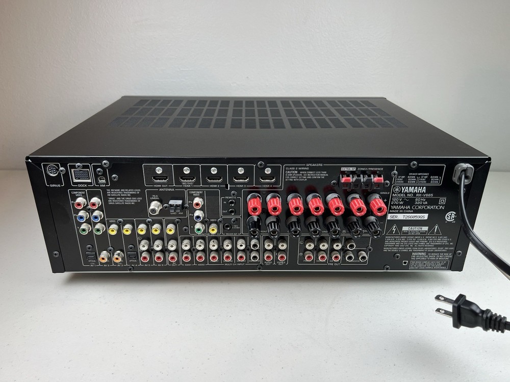 Yamaha RX-V665 AV Receiver with Manual & Remote Bundle TESTED WORKING
