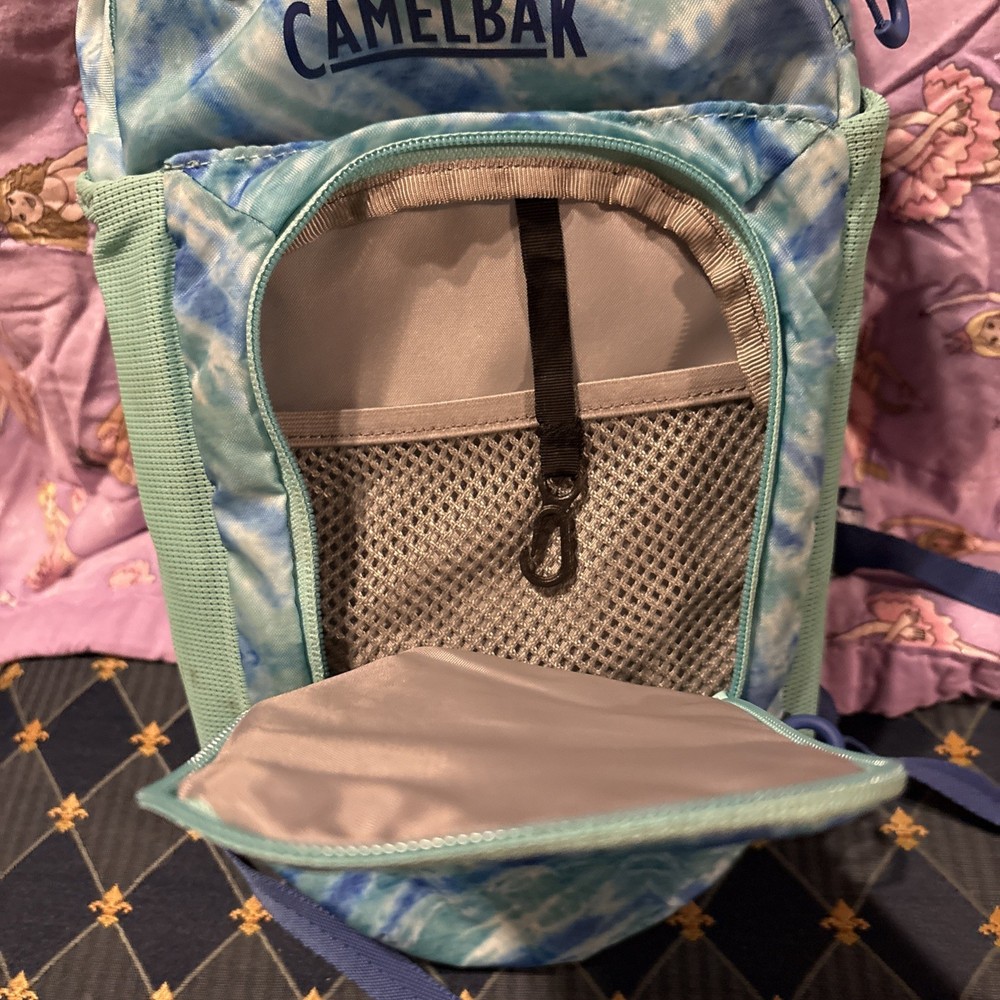 Camelback Mini Mule Pack Hiking Backpack Blue and Green Backpack