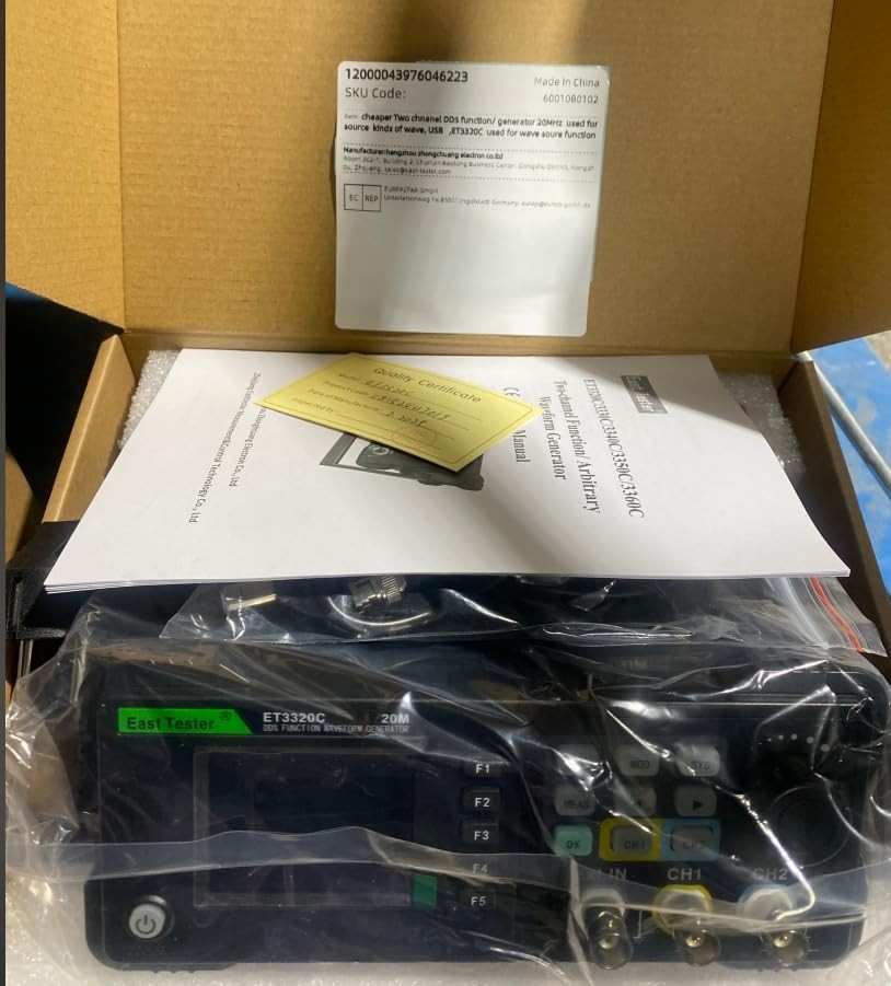 ET3320C 20MHz Dual-Channel Function/Arbitrary Waveform Generator, DDS Signal...