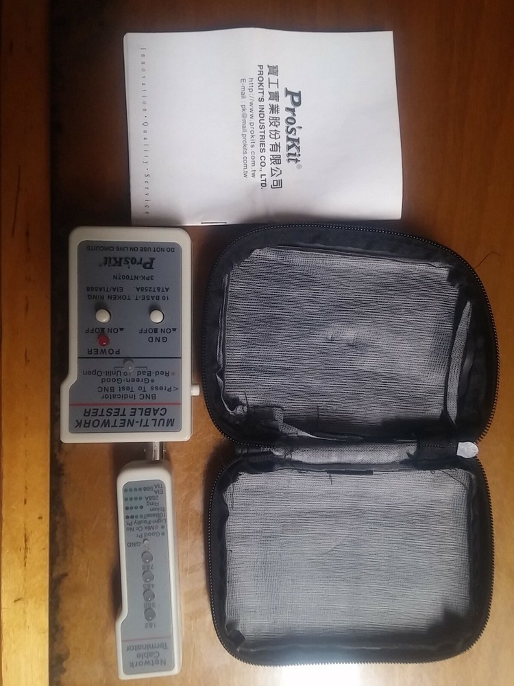 Pro Network LAN Ethernet Cable Continuity Tester NEW WITH CASE & MANUAL SEE PIC'