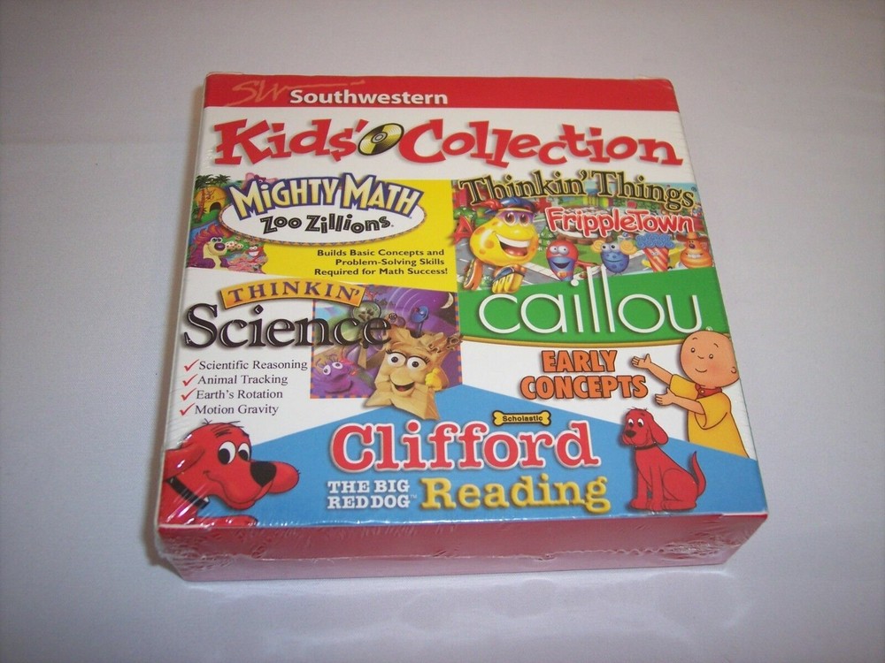 Skill Builder Kids Collection CD-ROM Set Educational Games ~ Caillou ~ Clifford