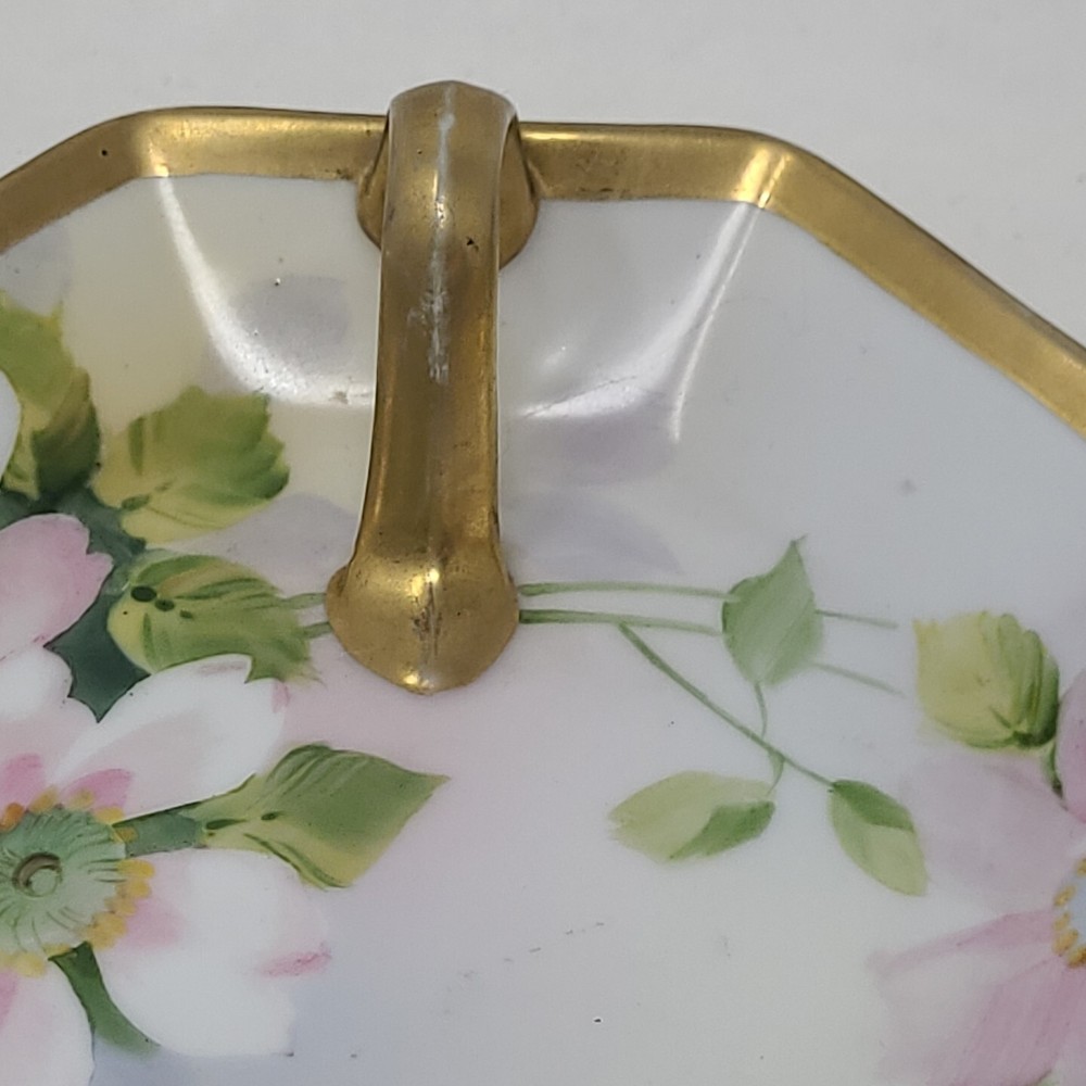 Vintage Cracker Serving Dish Ceramic Hand Painted Candy Made In Nippon