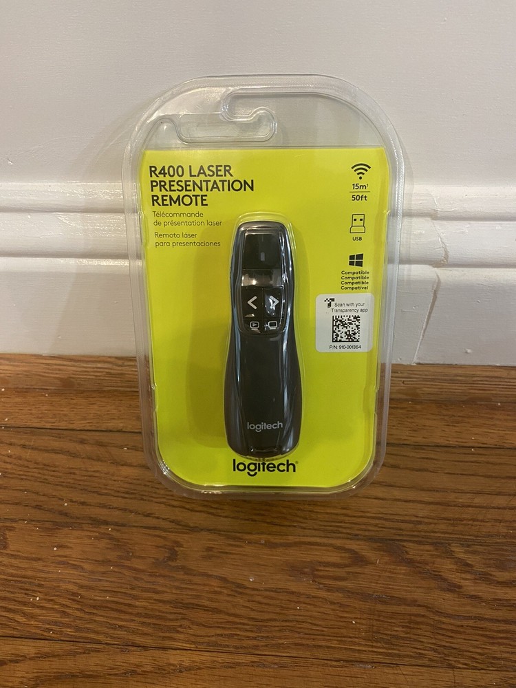 New Logitech R400 Wireless Red Laser Presentation Remote Pointer USB Sealed
