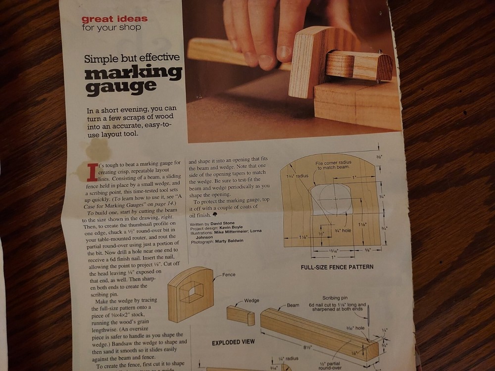 Vintage Wooden Marking Gauge