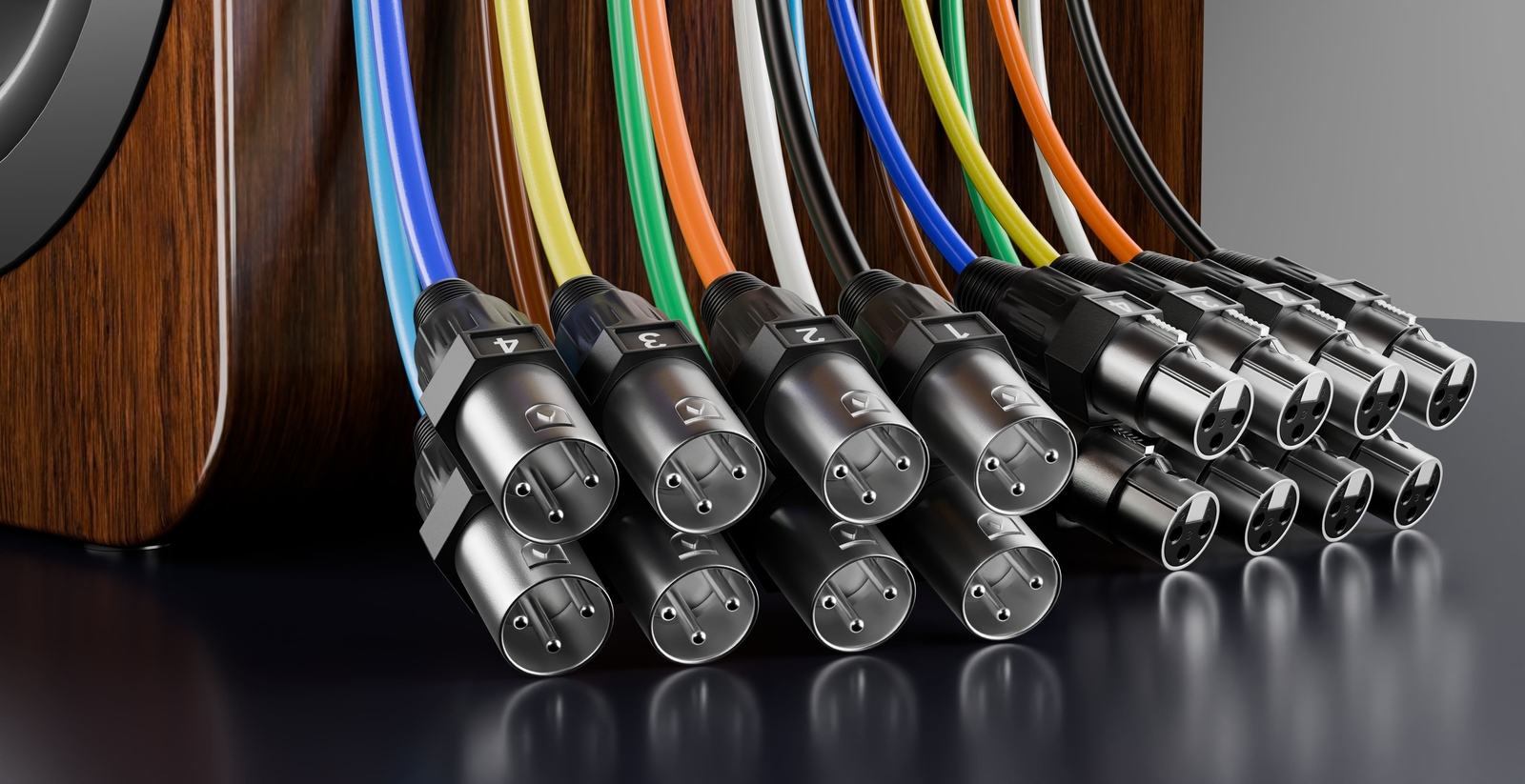 XLR Snake Cable Patch - 8 Channel 20ft Pro Audio Mic Cord Mixer Sound Stage PA