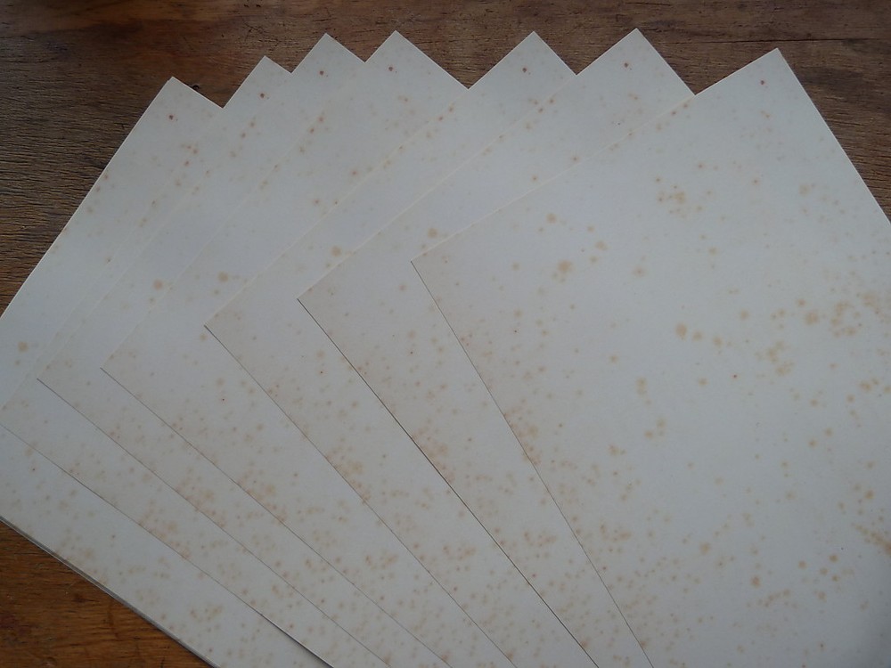 A4 ANTIQUE VINTAGE EFFECT Solid Color Paper 20 SINGLE SHEETS Side