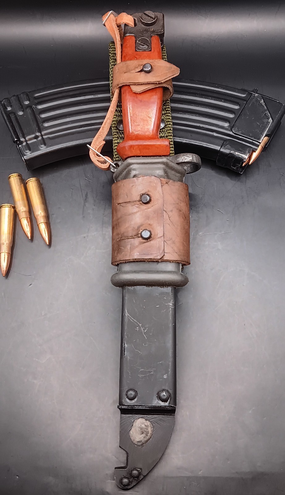 Romanian Type II AIMS Bayonet w/ Complete Sheath - Unissued Soviet Cold War #4