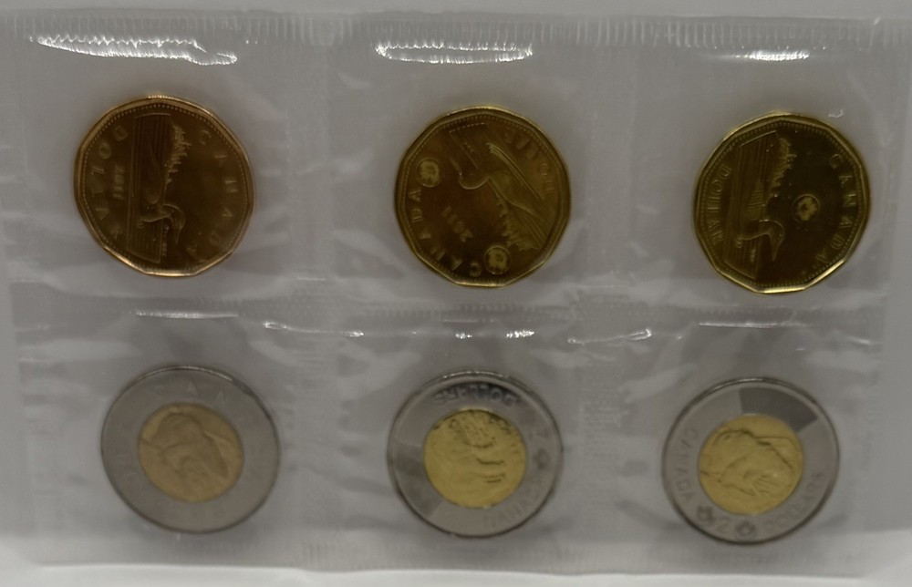 2012 $1 & $2 Circulation Coins & Test Token Set