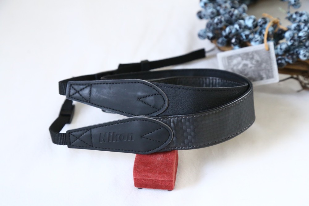 Rare! Nikon Neck strap Black pattern  From Japan